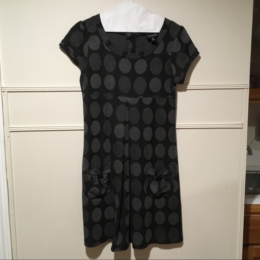 Grey polka dot Dress